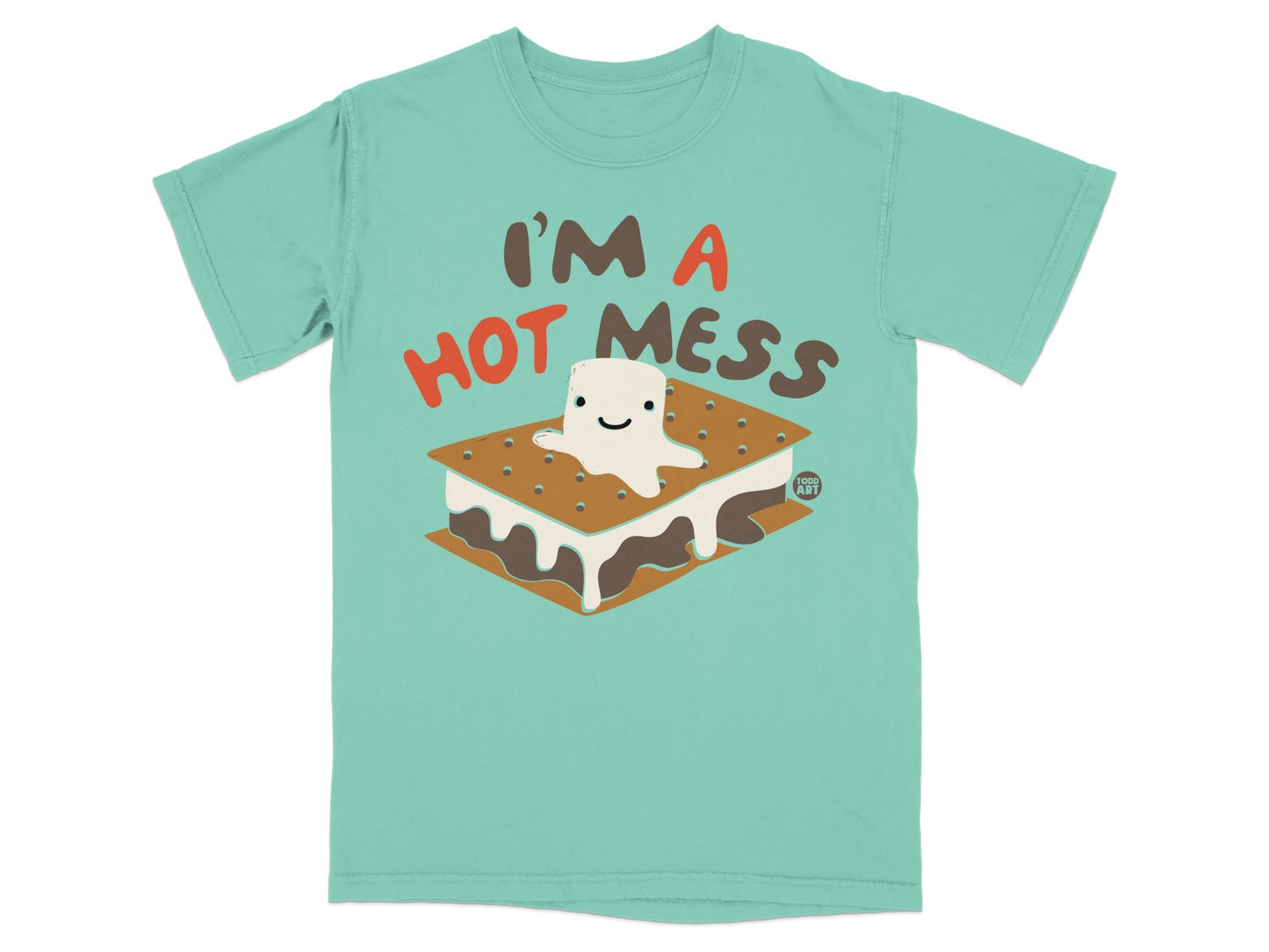 I'm A Hot Mess Cute Marshmallow Graphic T-shirt