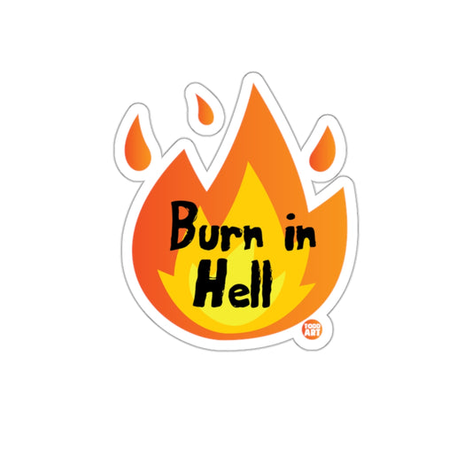 Burn in Hell Flame Design Sticker for Decoration