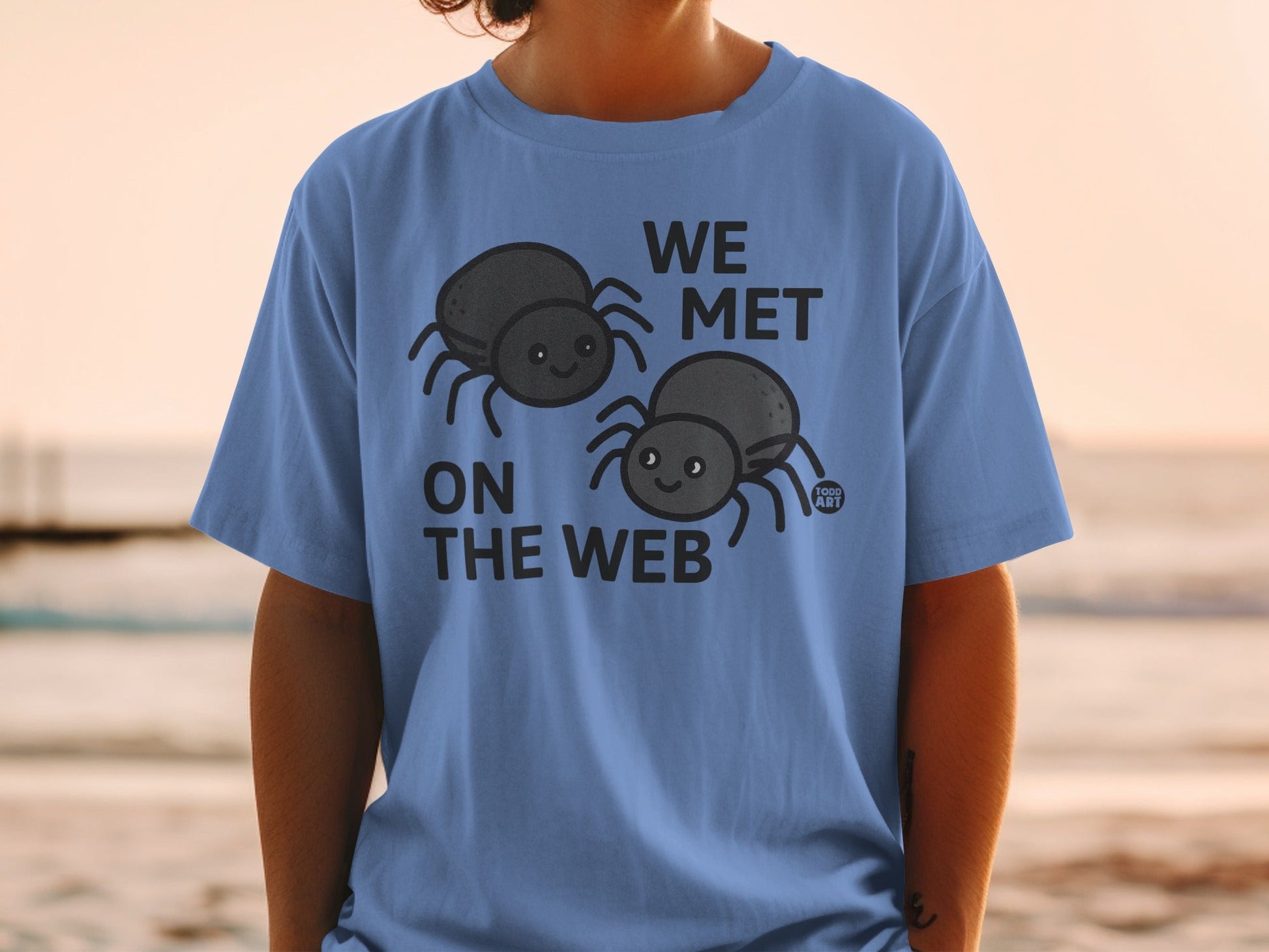 Cute Cartoon Spiders We Met On The Web T-shirt