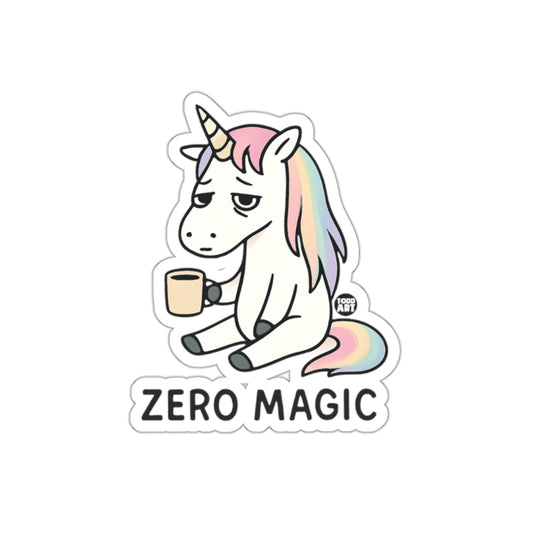Zero Magic Bored Unicorn with Coffee Sticker