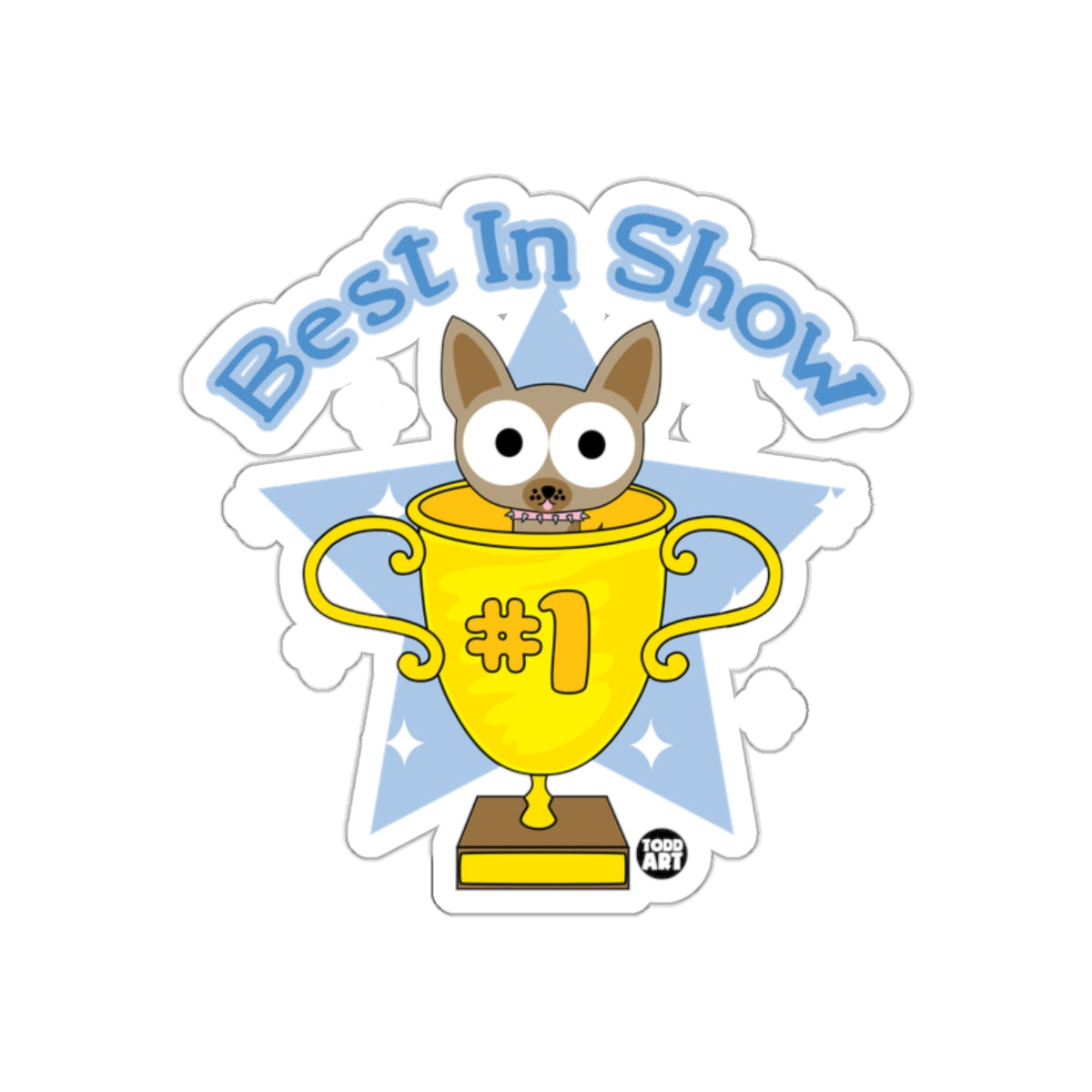 Best In Show Number 1 Dog Trophy Sticker