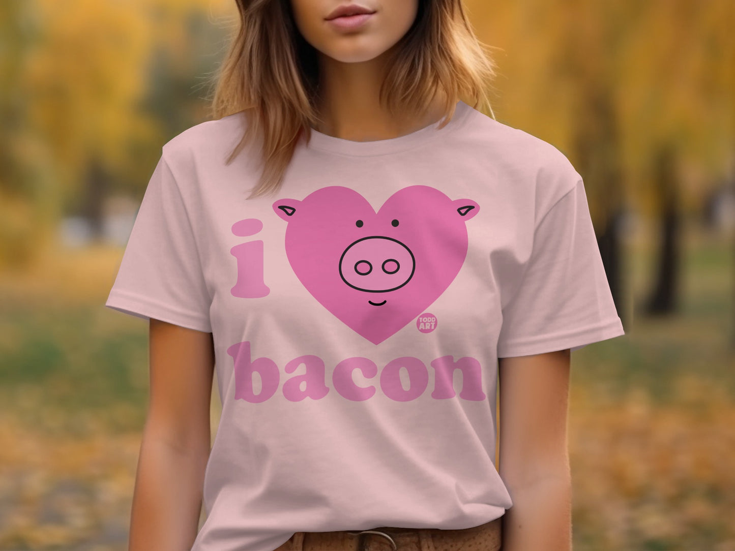 I Heart Pig Bacon Graphic Tee Shirt for Sale