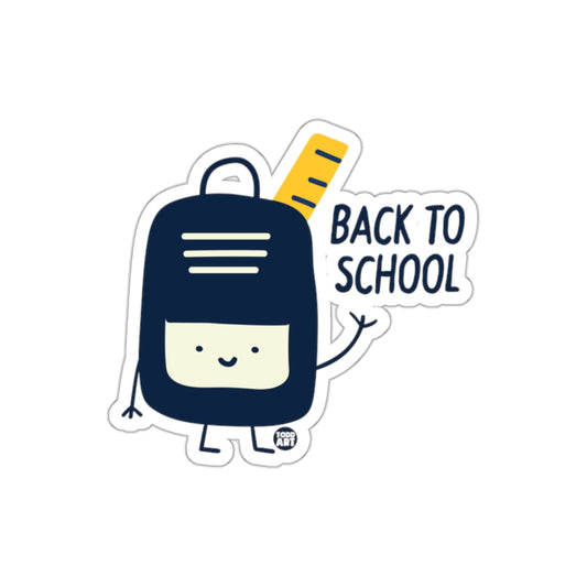 Cute Backpack Character Back to School Sticker