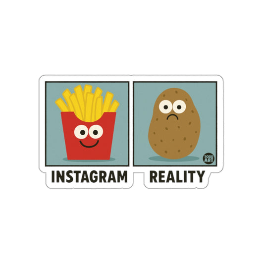 Funny Instagram vs Reality Sticker for Your Laptops
