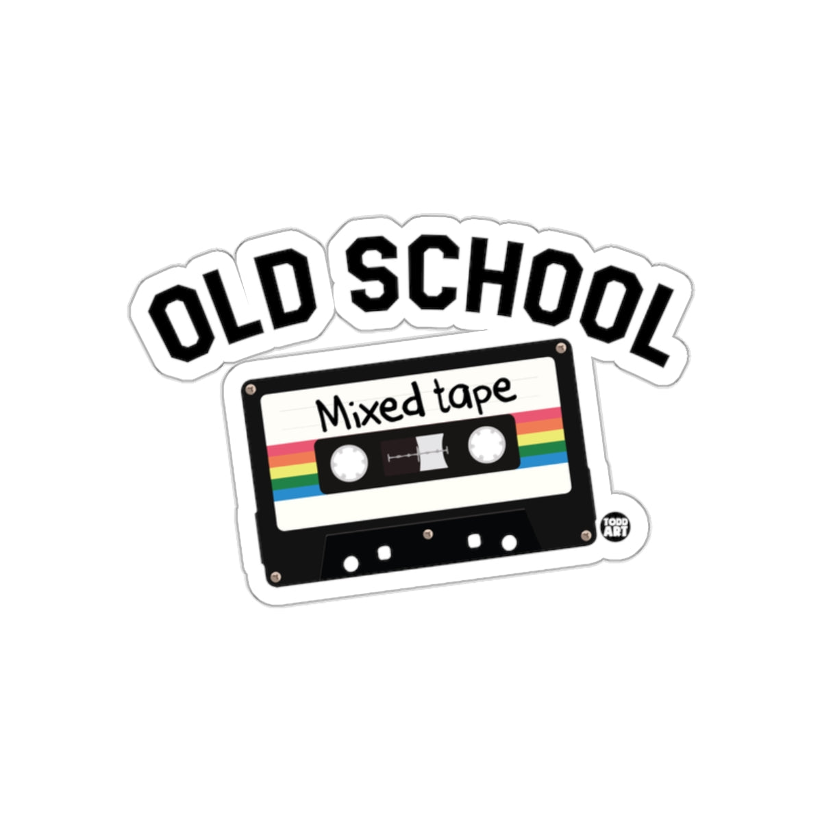 Old School Mixed Tape Retro Music Cassette Stickers