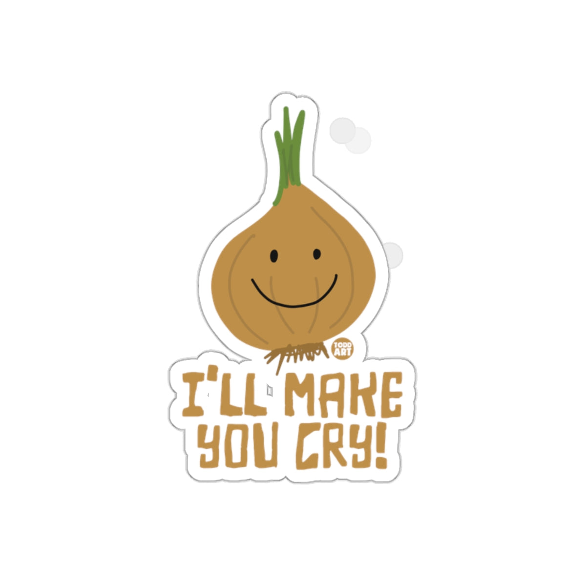 I'll Make You Cry Onion Character Sticker