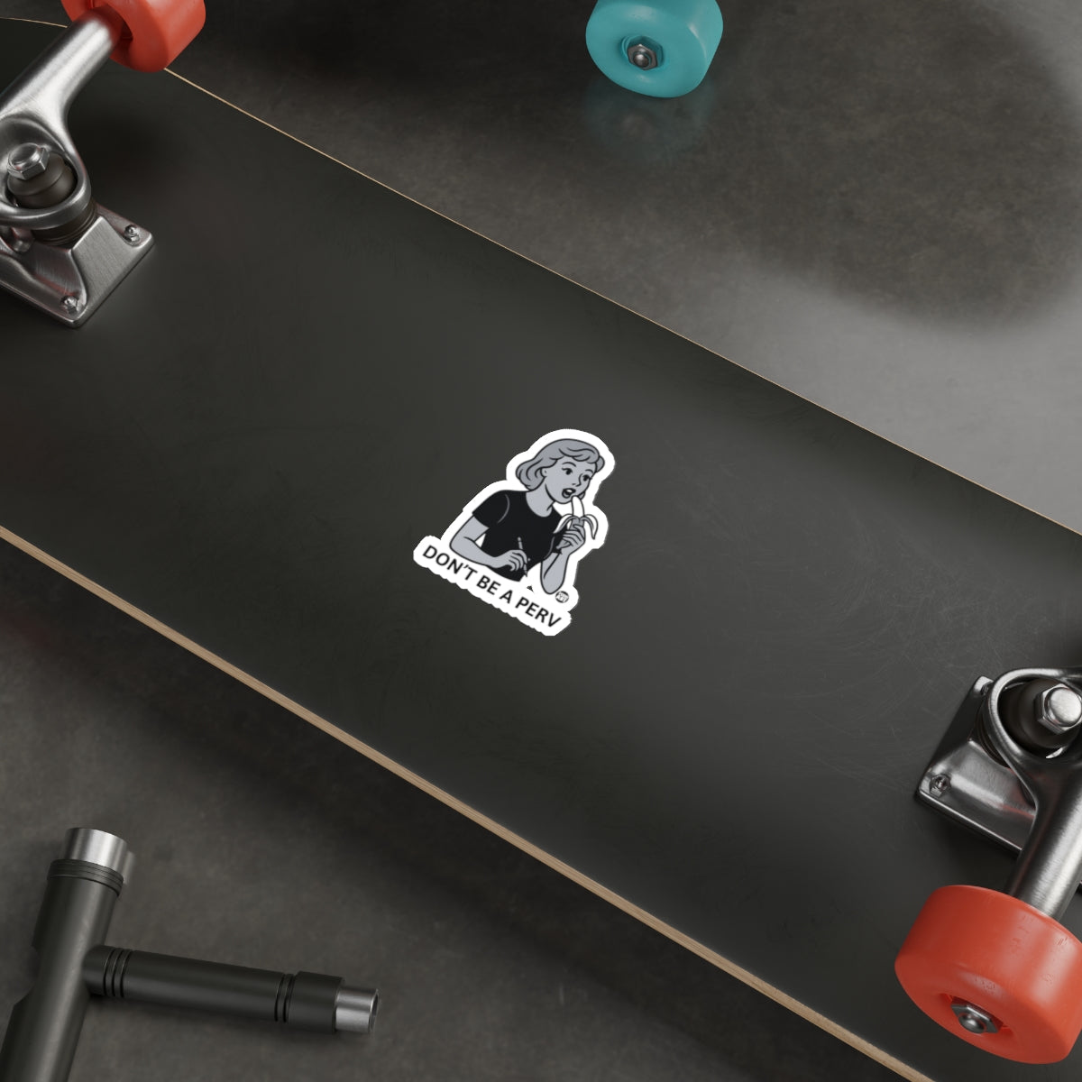 Don't Be A Perv Sticker with Retro Style Design