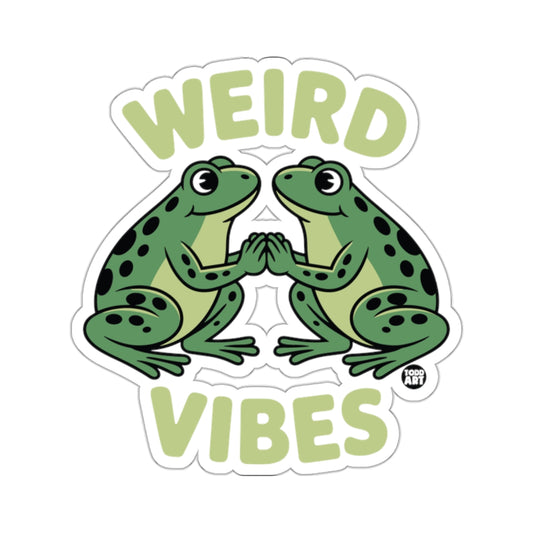 Two Green Frogs Weird Vibes Happy Product type