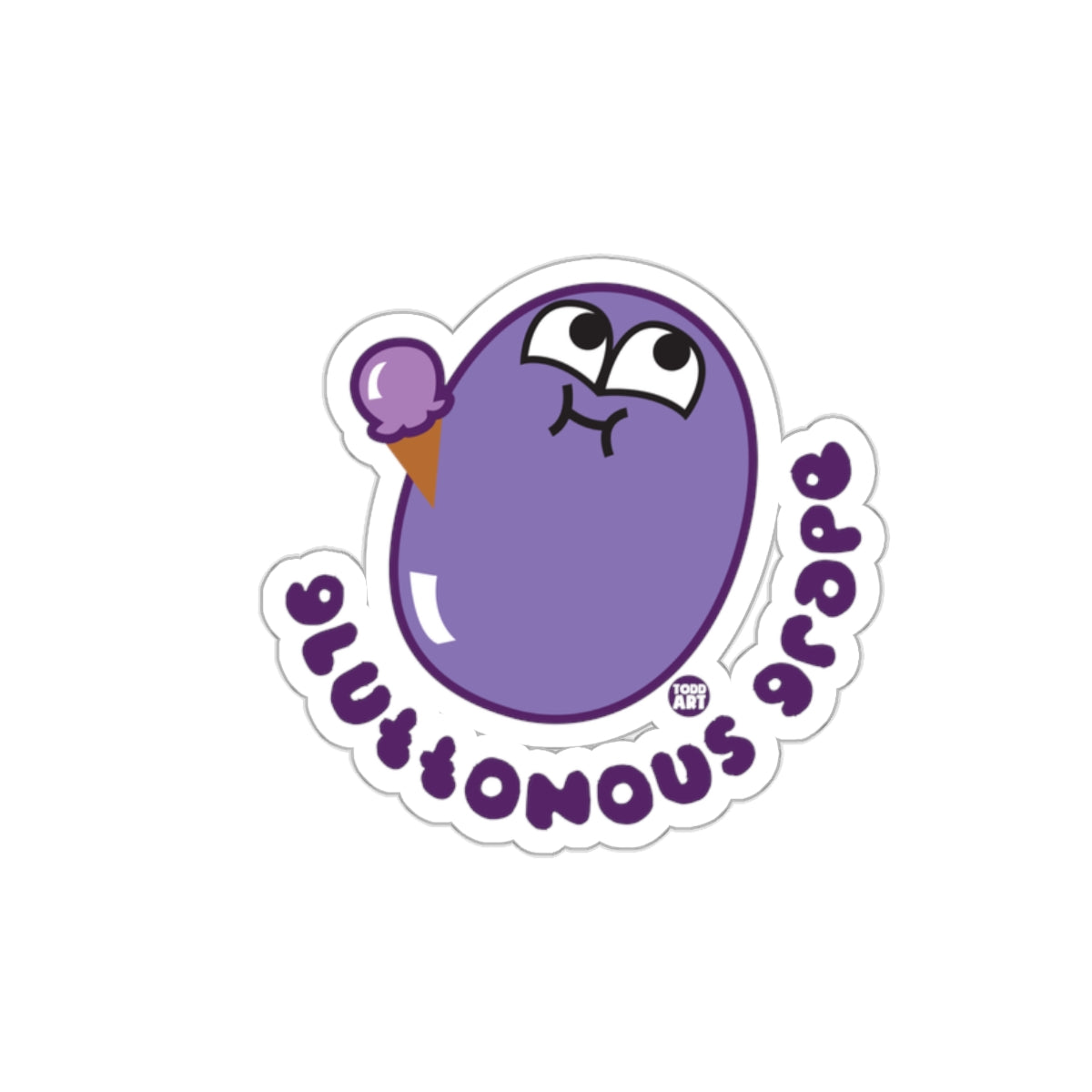 Gluttonous Grape Cute Cartoon Vinyl Sticker Decal