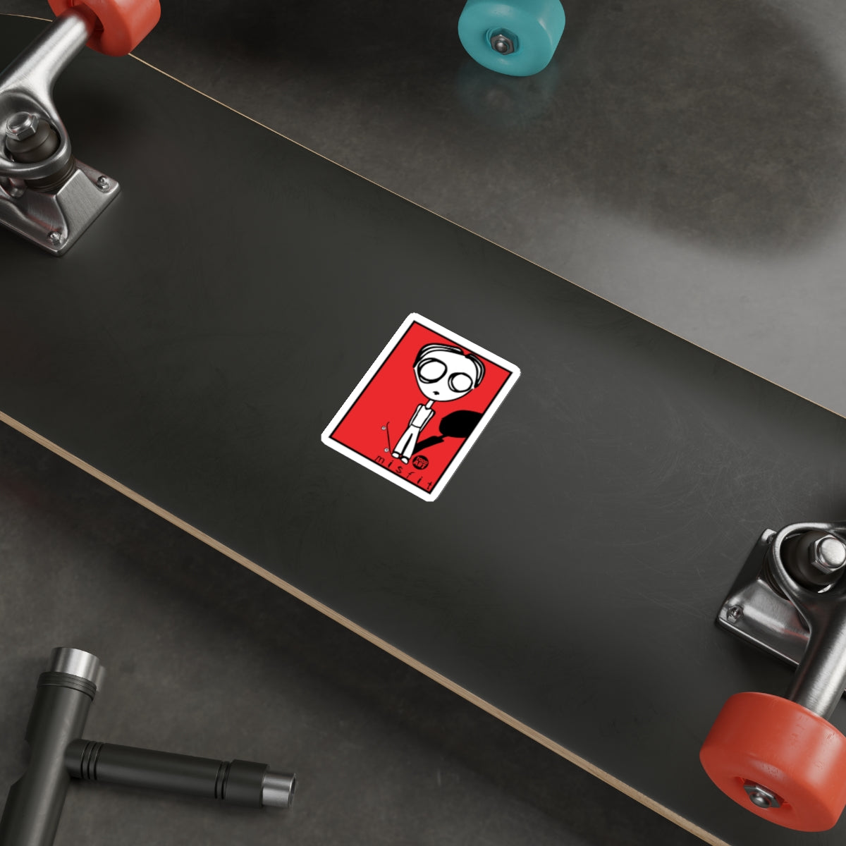Cartoon Character Skateboard with Red Wheels product