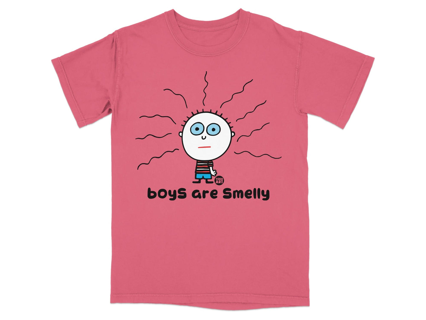 Boys Are Smelly Fun Graphic T-shirt for Kids