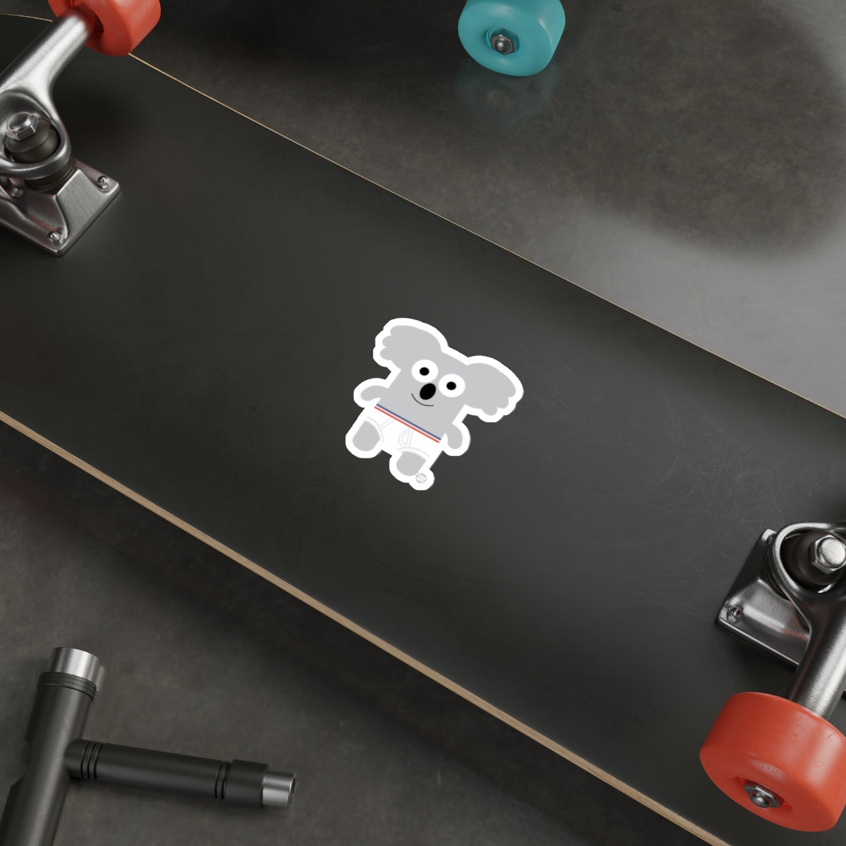 Cute Cartoon Koala in Shorts Sticker for Skateboards