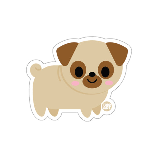 Cute Smiling Pug Puppy Cartoon Sticker Todd Art Product