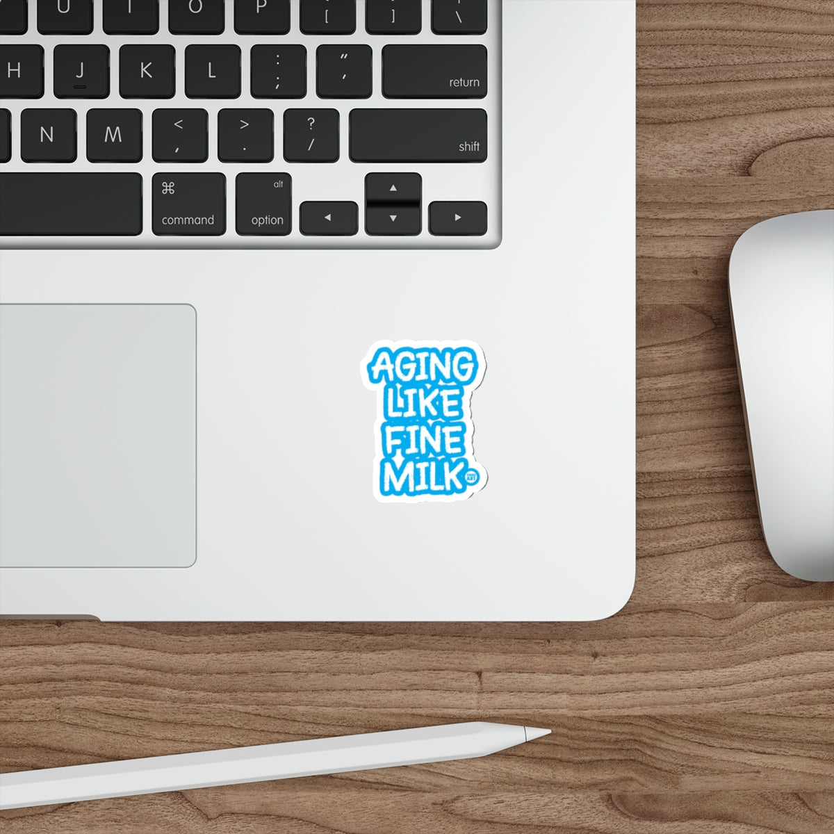Aging Like Fine Milk Funny Laptop Sticker
