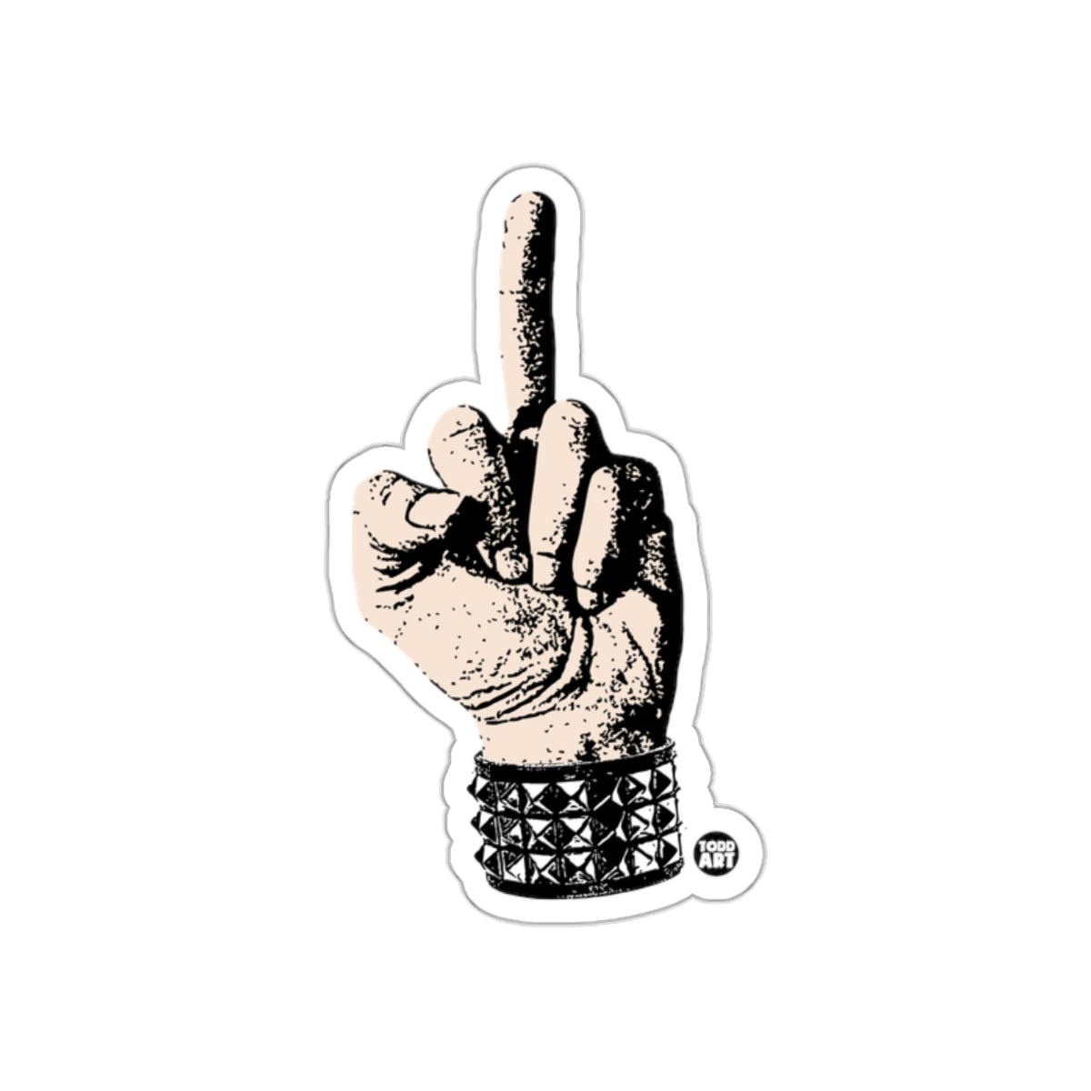 Graphic Hand with Studded Bracelet Sticker