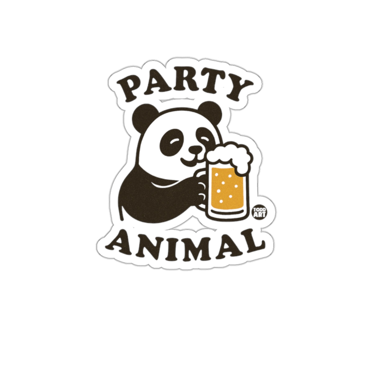 Fun Party Animal Panda Sticker for All Occasions