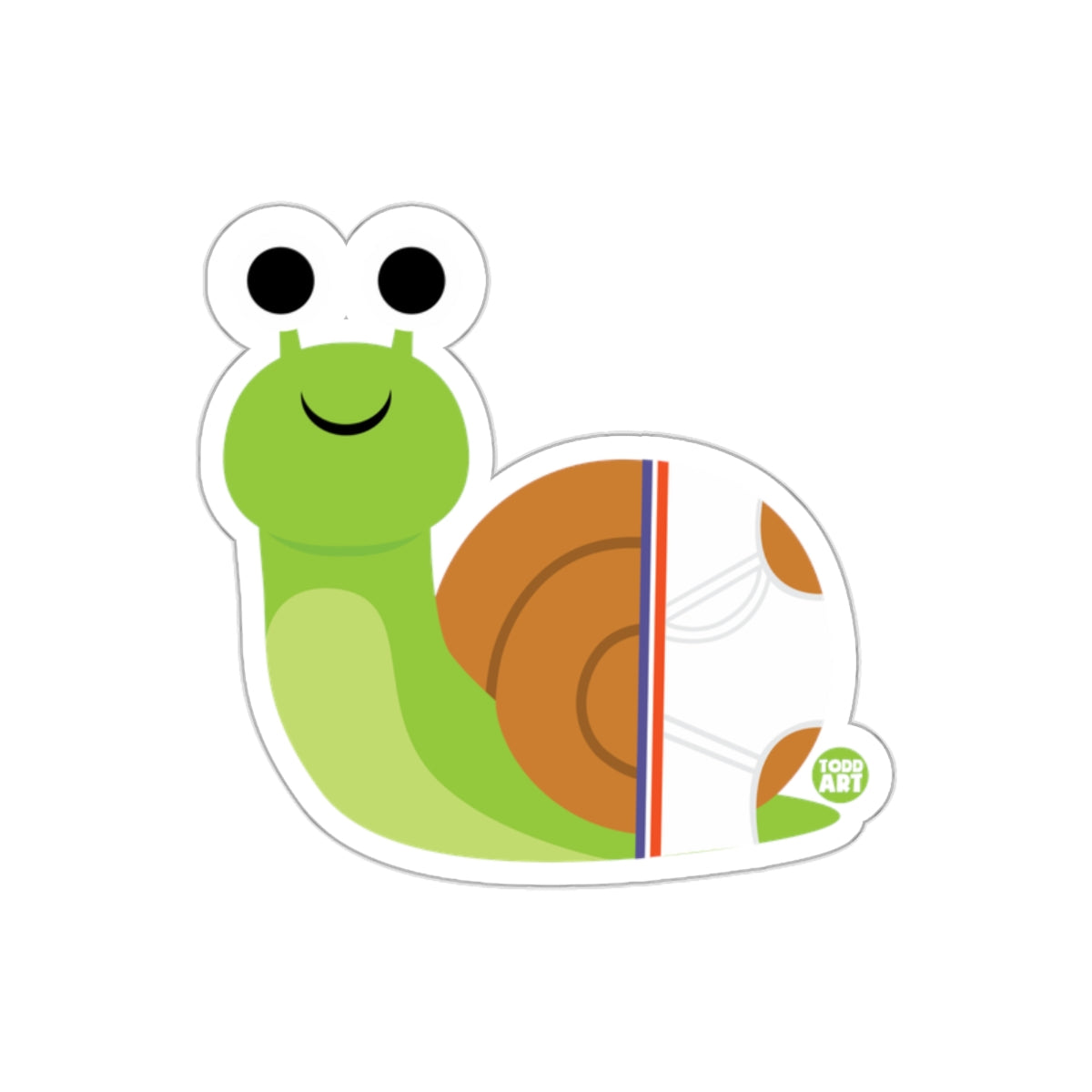 Cute Smiling Snail Illustration Sticker product