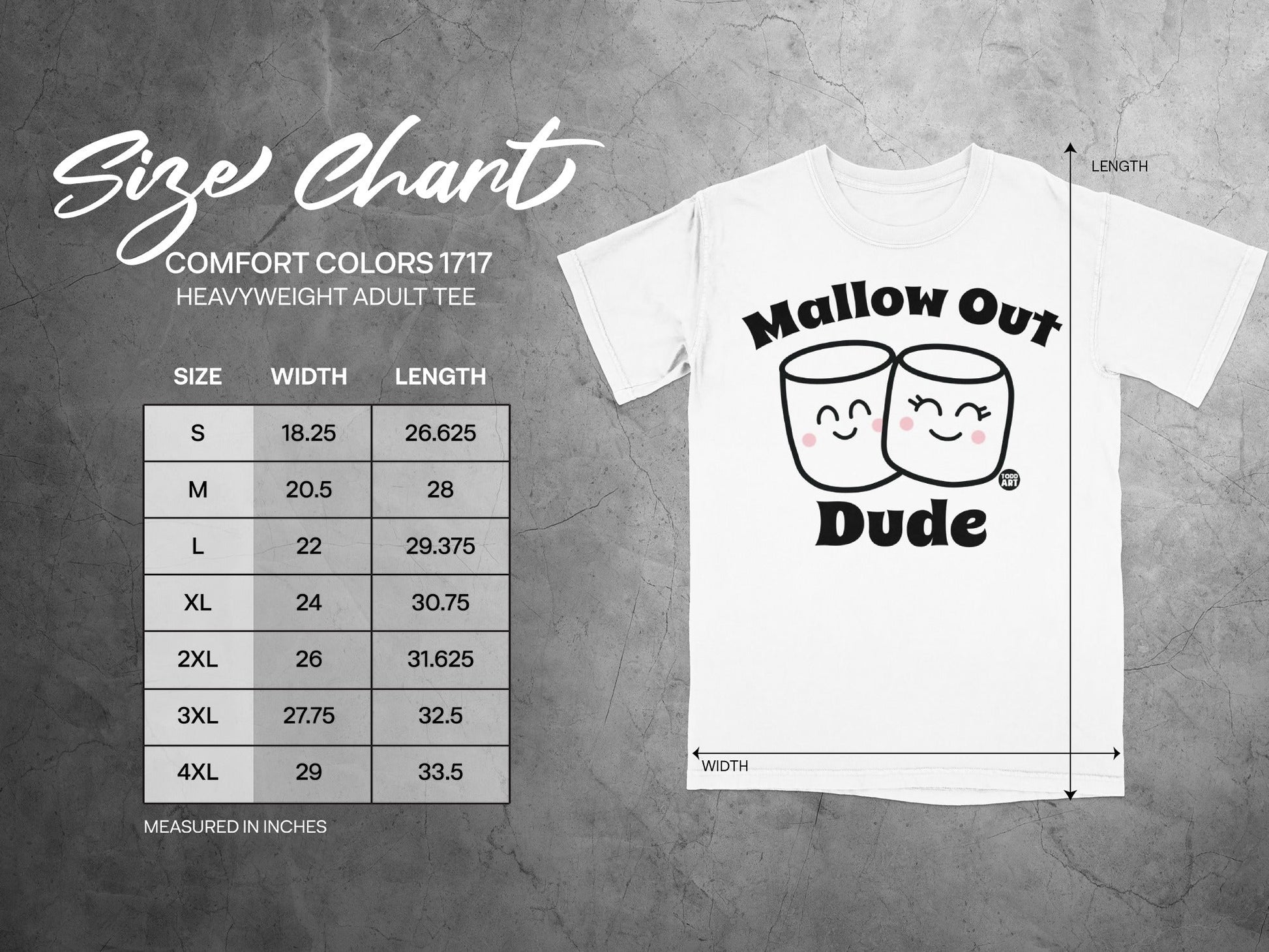Mallow Out Dude Heavyweight Adult Tee Shirt for Comfort
