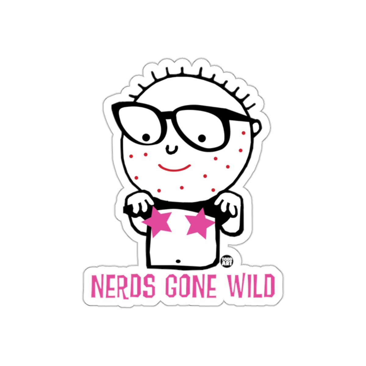 Nerds Gone Wild Sticker Fun Quirky Design for All