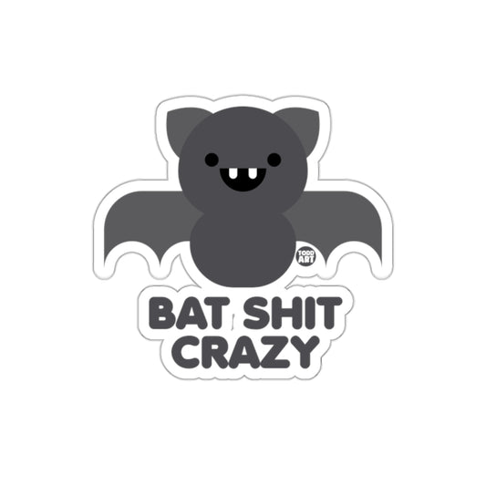 Funny Cartoon Bat Shit Crazy Sticker Product