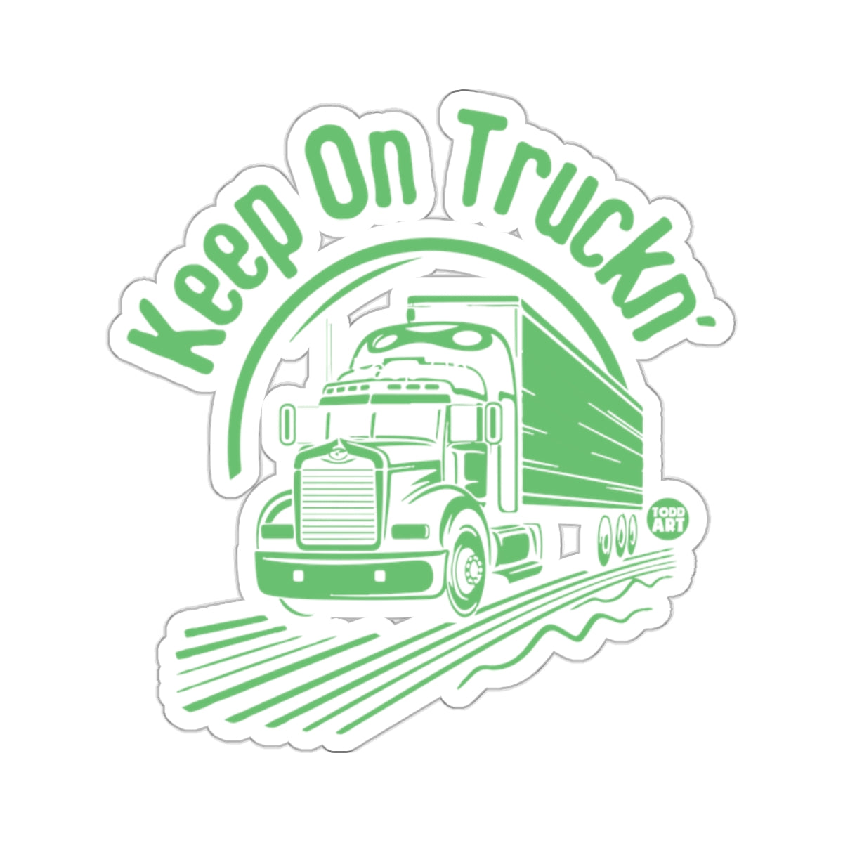 Keep On Truckin' Classic Retro Truck Design Sticker