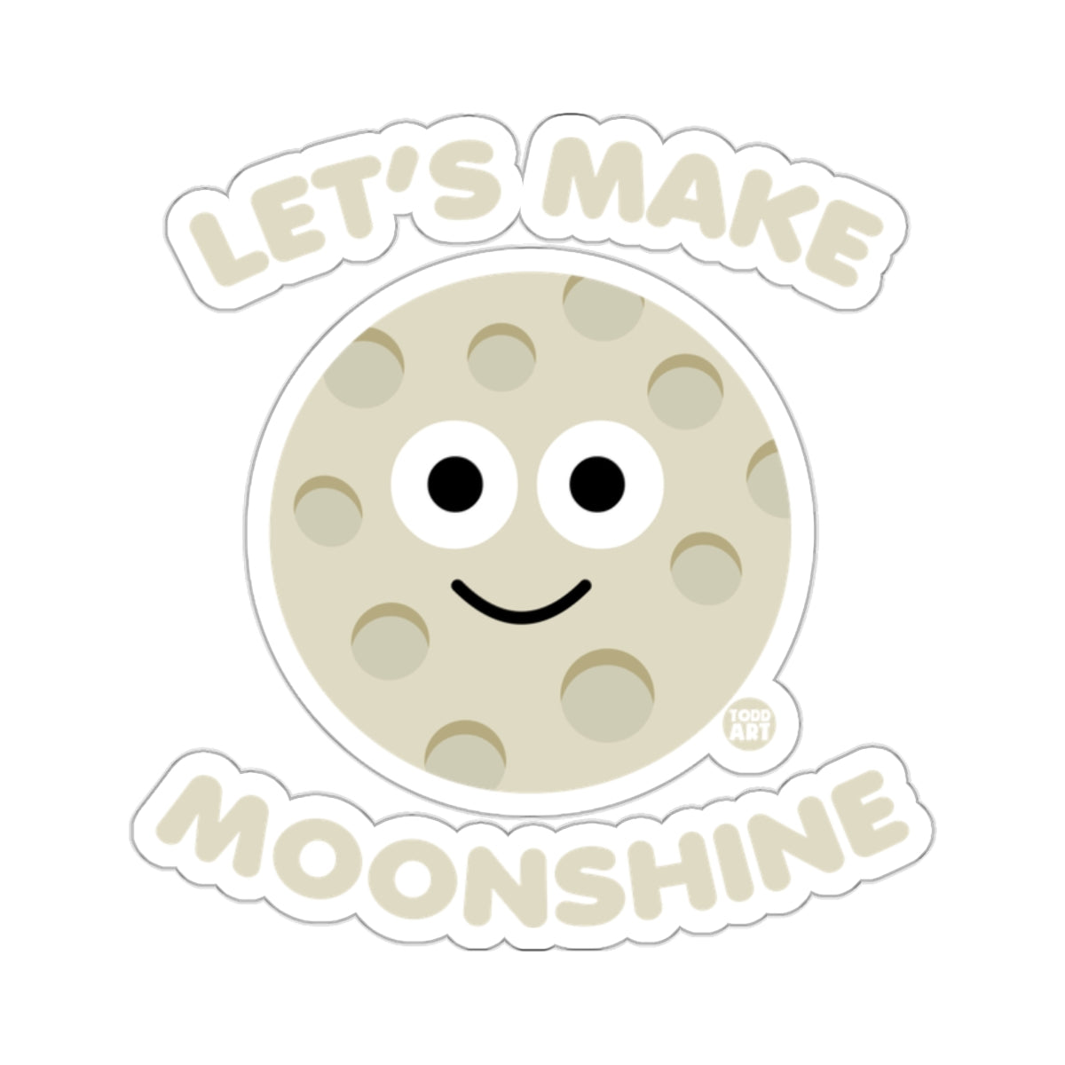 Let's Make Moonshine Smiling Moon Sticker