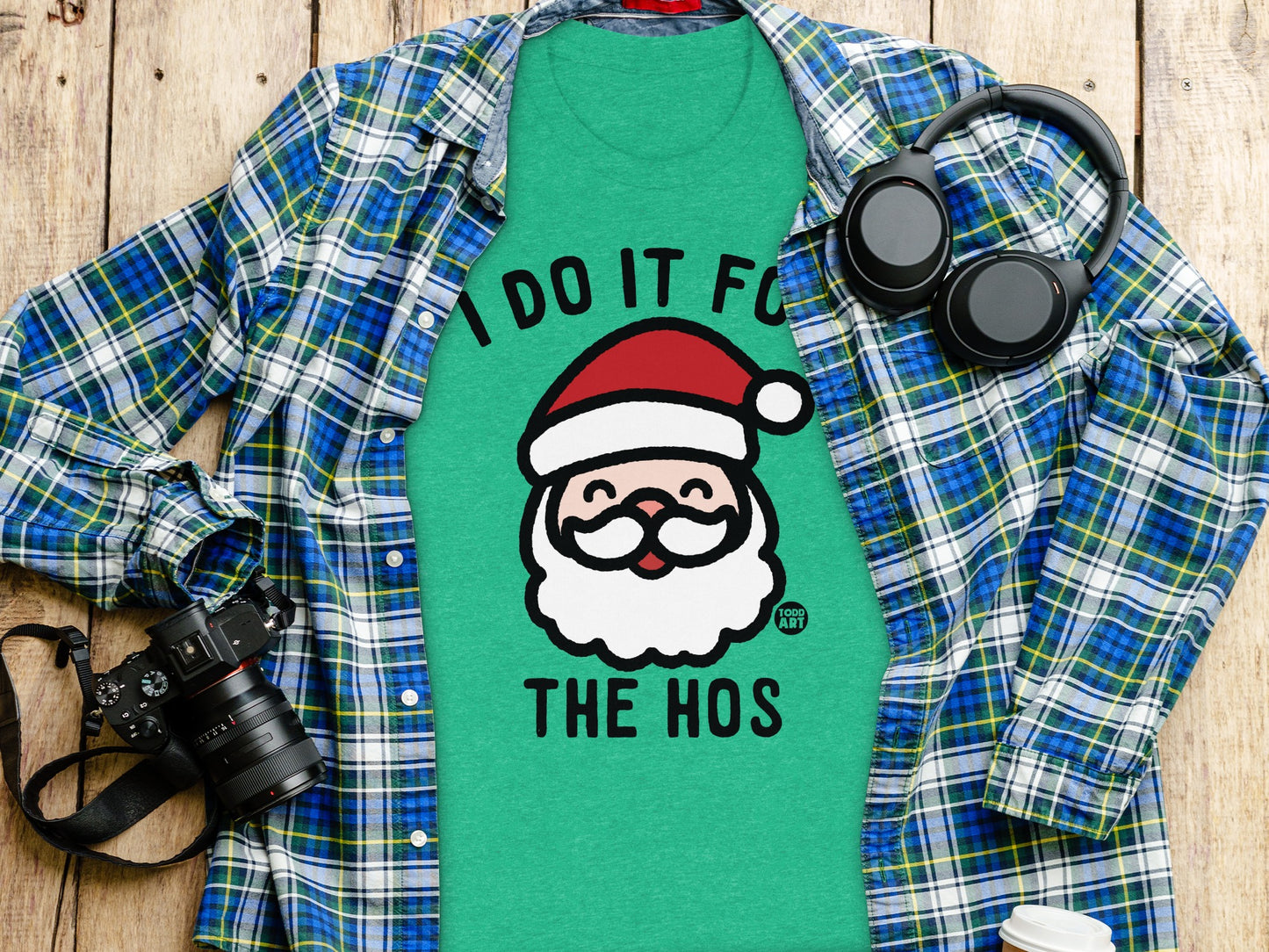 Funny Christmas Santa I Do It For The Hos Shirt product