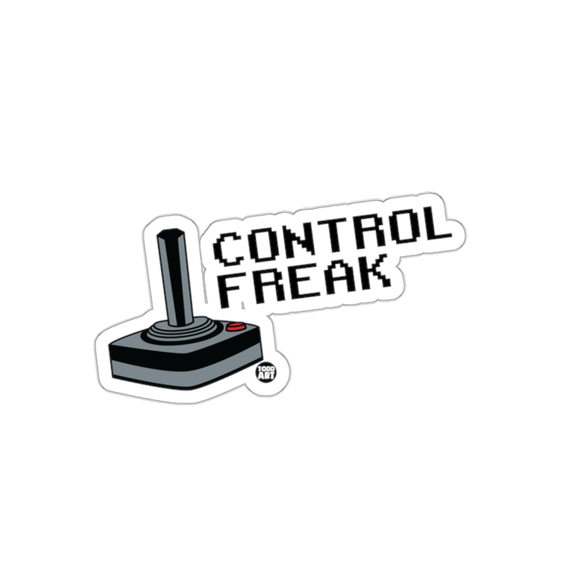 Control Freak Retro Joystick Sticker Gaming Decal