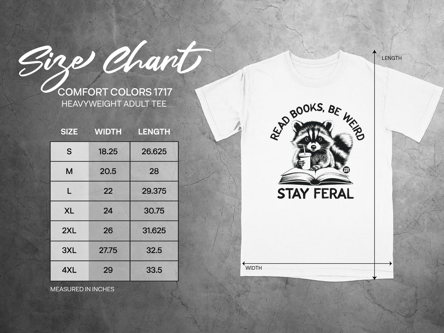 Read Books Be Weird Stay Feral Adult Tee