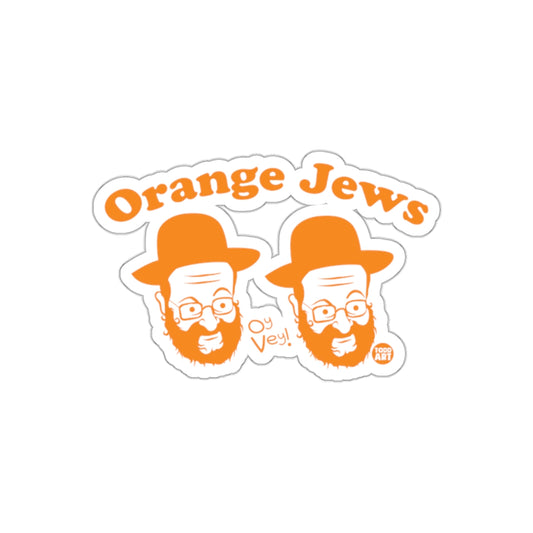 Orange Jews Oy Vey Cartoon Sticker