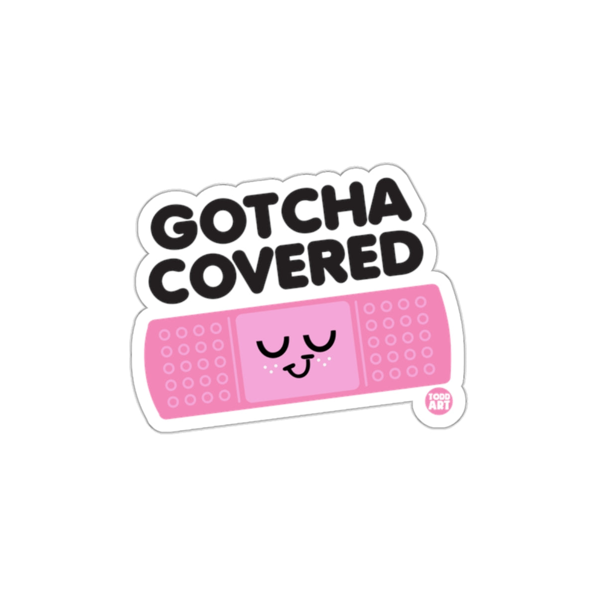 Gotcha Covered Pink Bandage Design Sticker