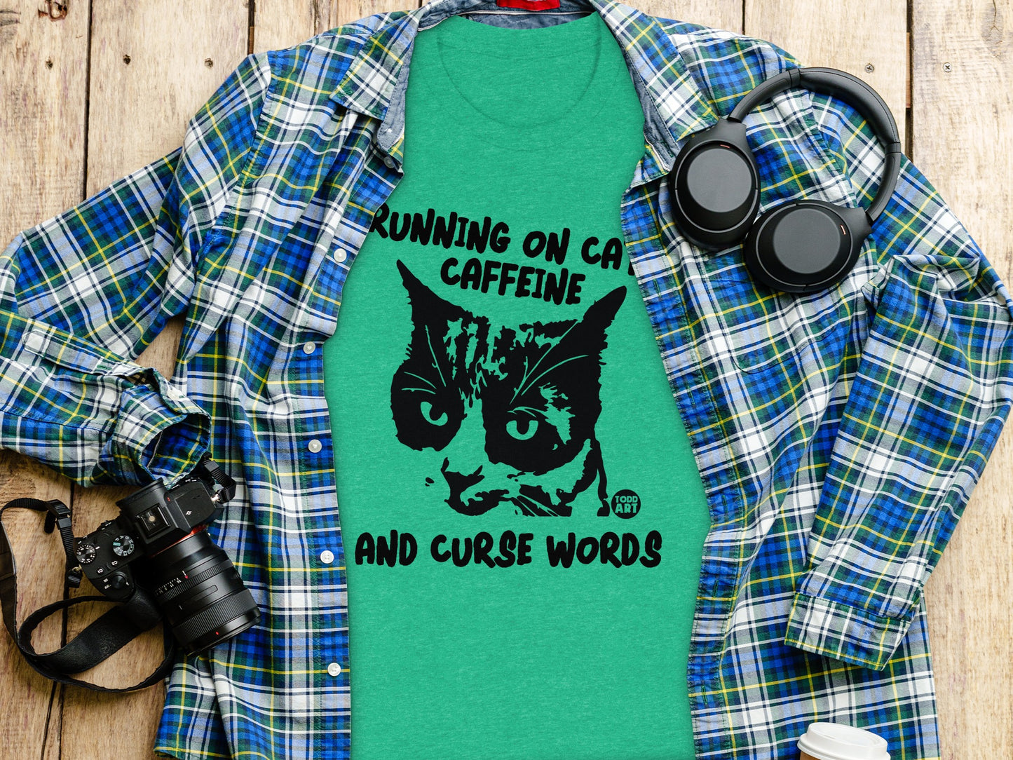 Running on Caffeine and Curse Words T-shirt product