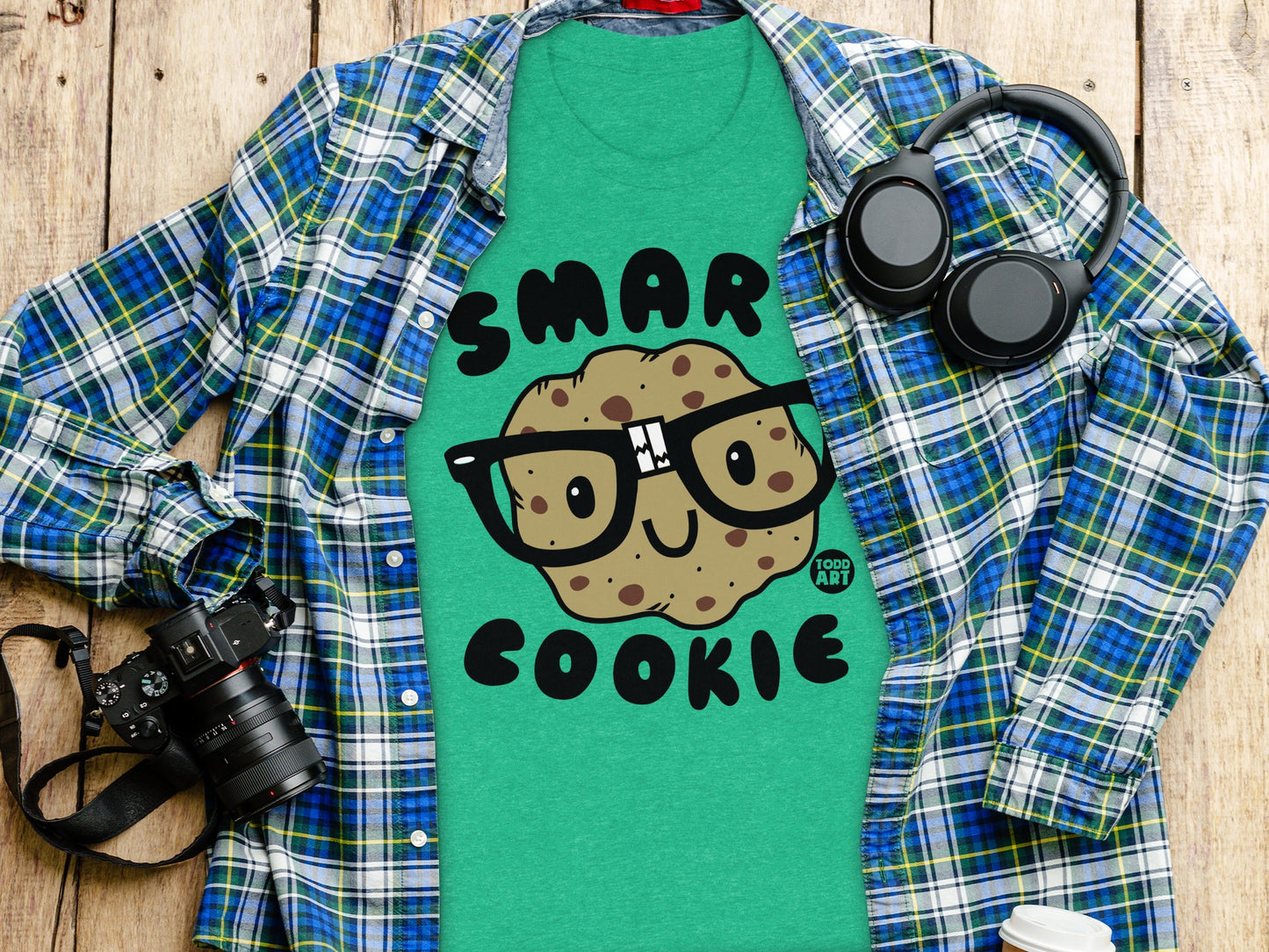 Smar Cookie Cute Graphic Tee Fun Casual Wear