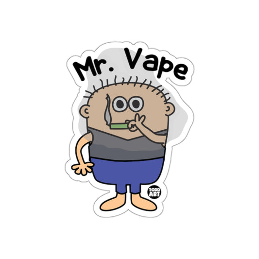Mr. Vape Cartoon Character Custom Sticker