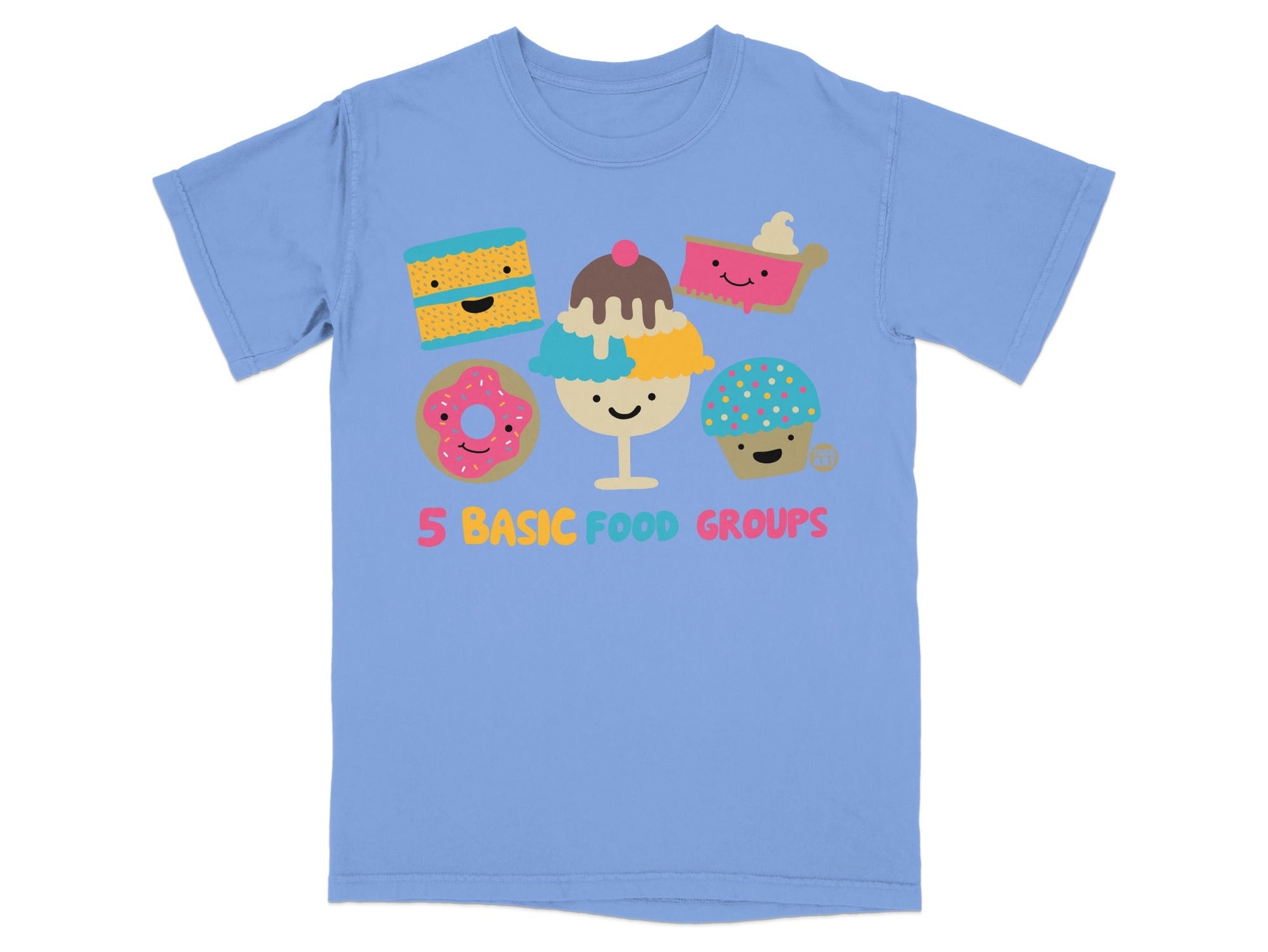 Fun 5 Basic Food Groups Graphic T-Shirt for Kids