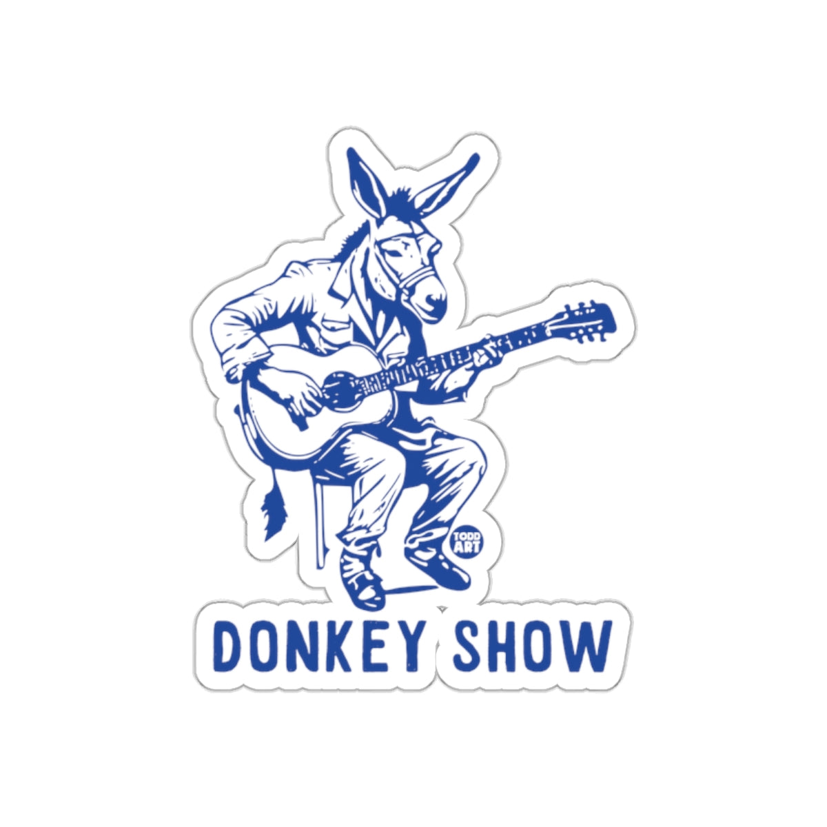 Donkey Playing Guitar Classic Donkey Show Sticker