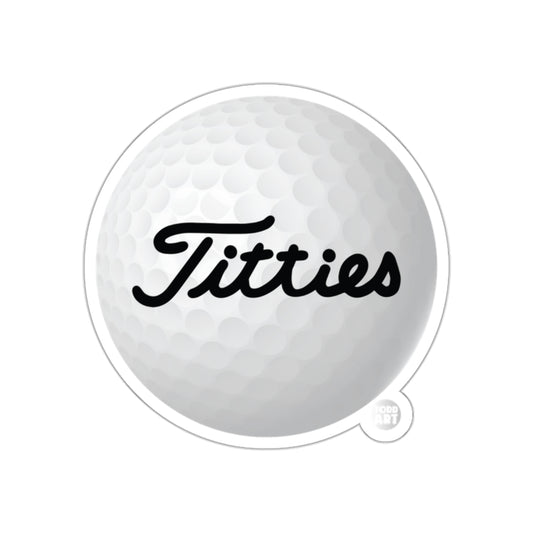 Titties Funny Parody Golf Ball Novelty Graphic Stickers