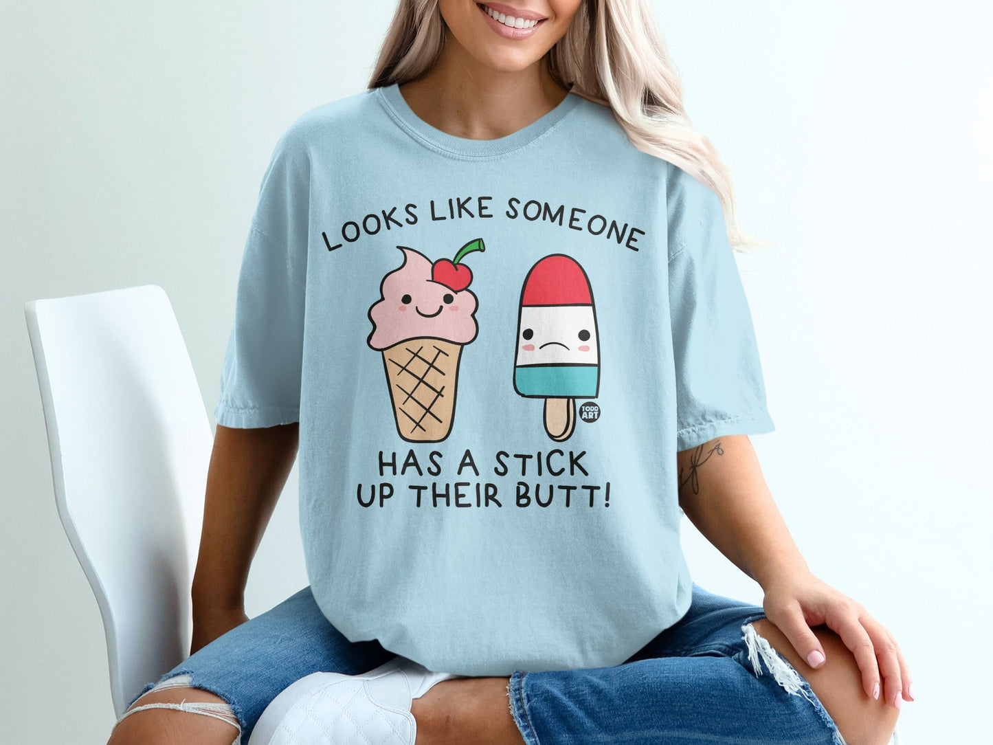 Funny Ice Cream Stick Up Their Butt T-Shirt