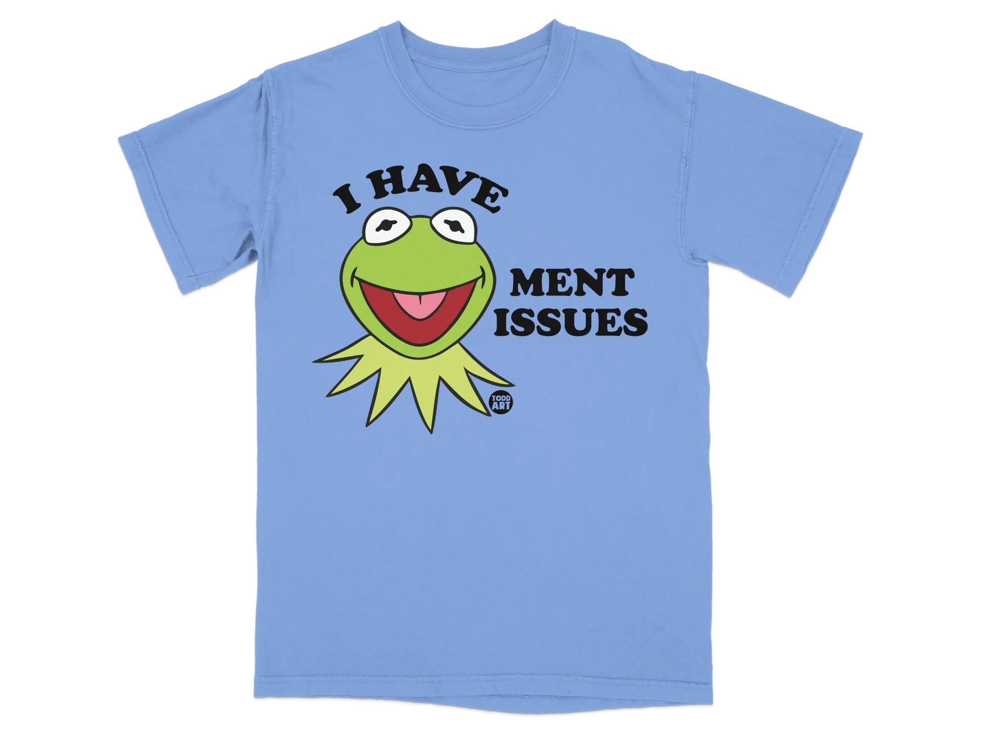 Kermit the Frog graphic tee with "I HAVE MENT ISSUES" text.