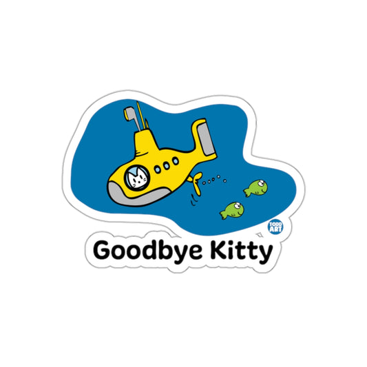 Goodbye Kitty Yellow Submarine Sticker