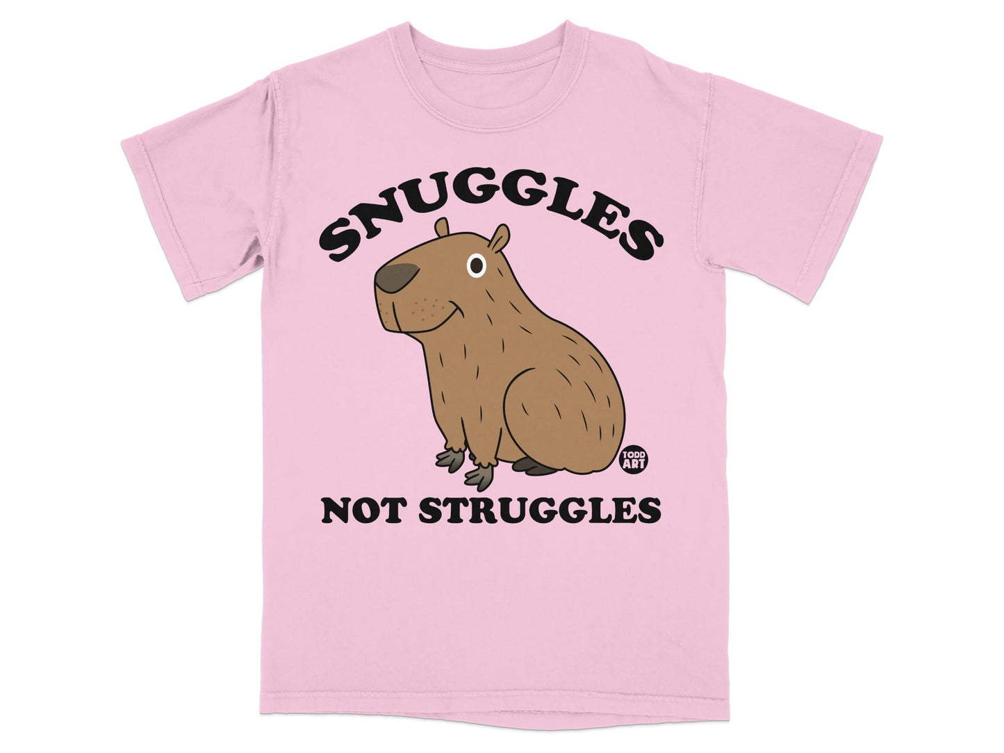 Snuggles Not Struggles Cute Capybara T-shirt