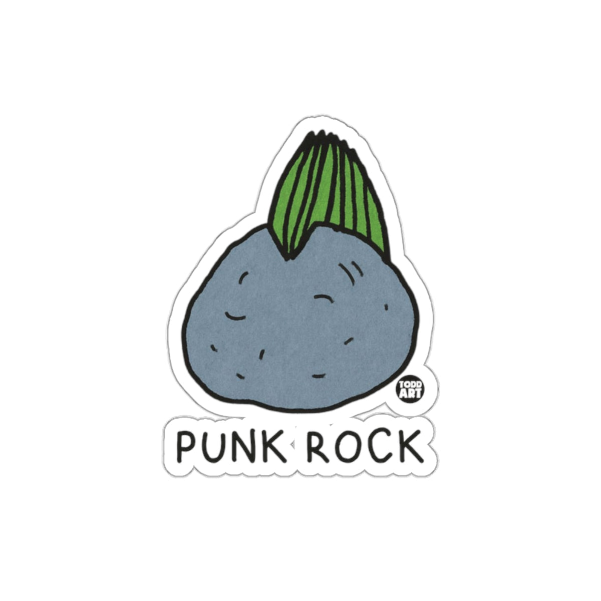 Punk Rock themed sticker with unique illustration