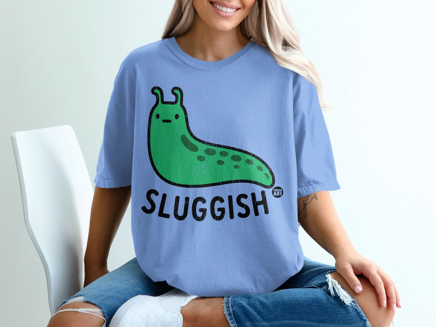 Sluggish Todd Art T-Shirt Funny Slug Graphic Tee