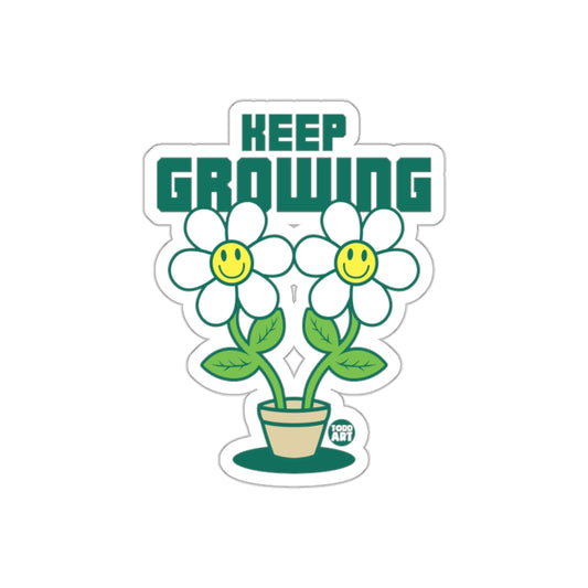 Keep Growing Smiley Flower Pot with Todd Art Stickers