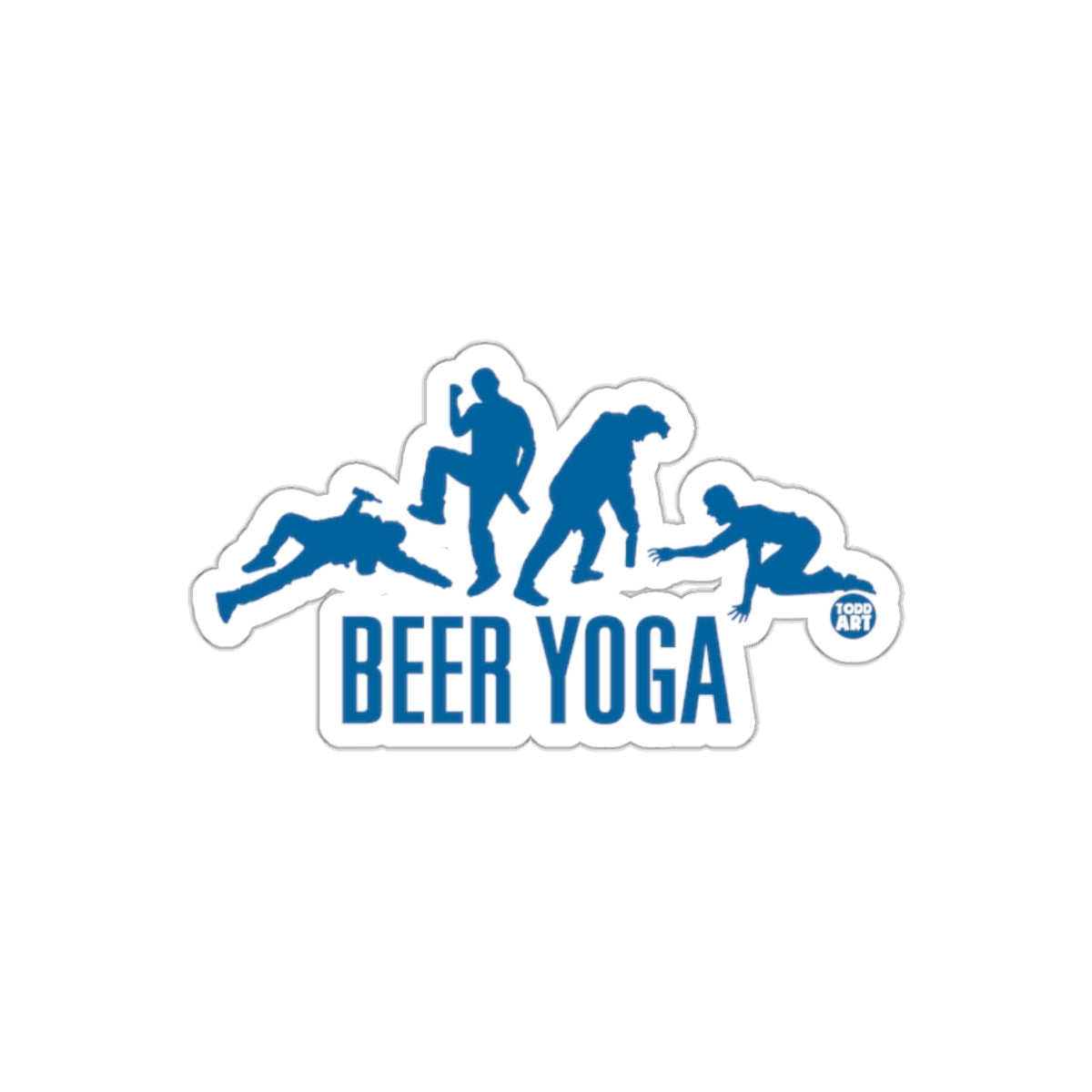 Relax and Unwind with Our Fun Beer Yoga Sticker