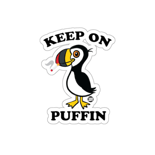 Keep On Puffin Sticker with Cartoon Puffin