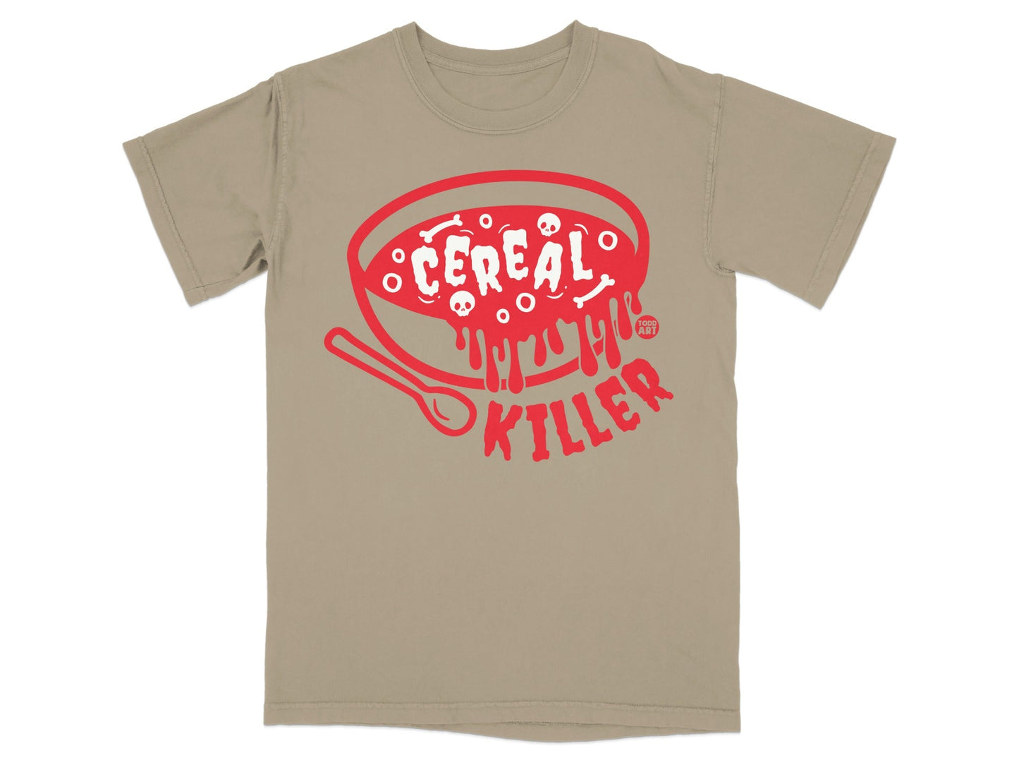 Cereal Killer Design Food Art Printed T-shirt