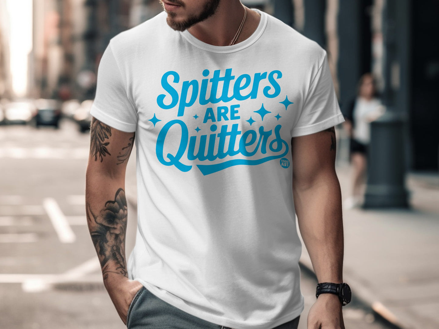 Spitters Are Quitters Stylish and Bold Graphic Shirt