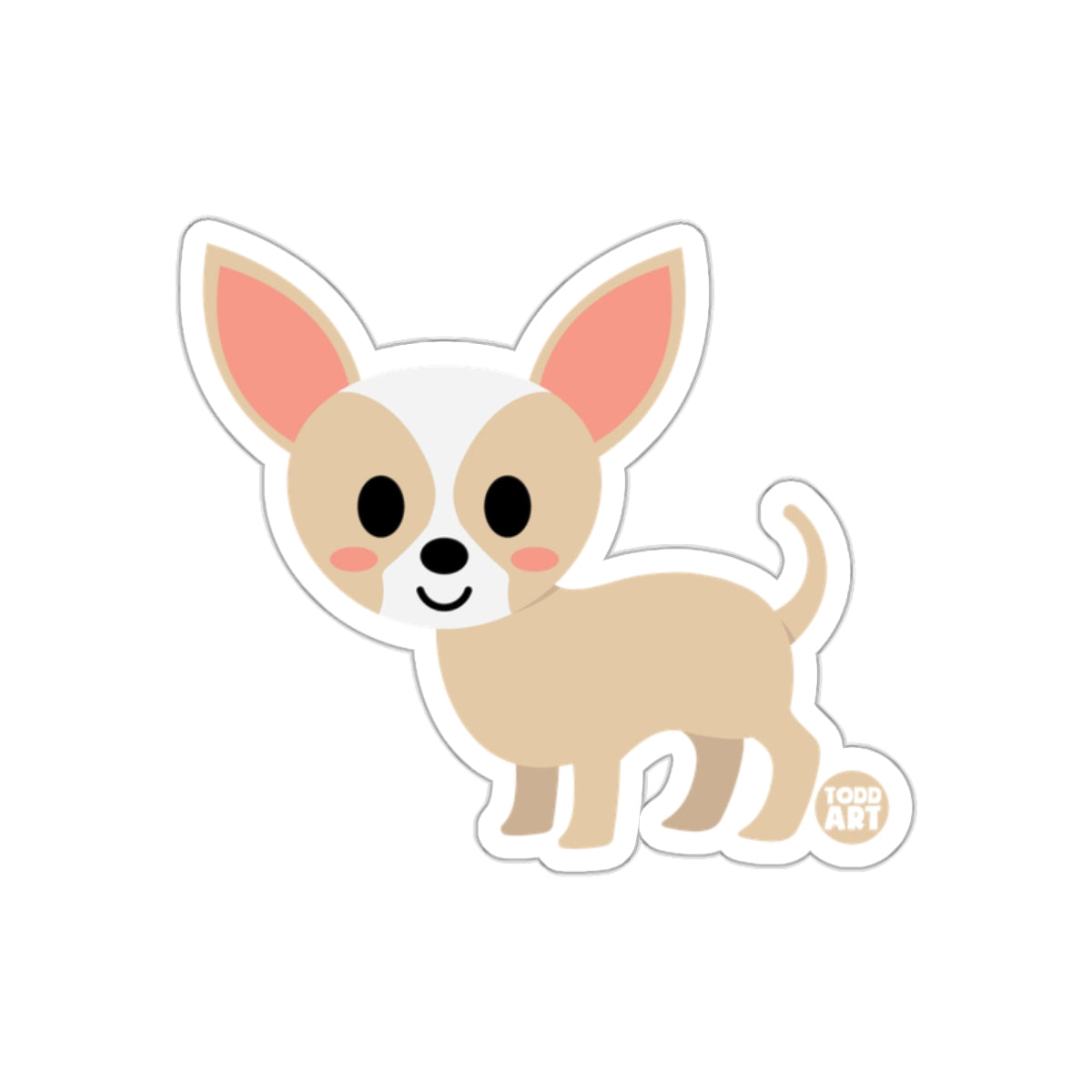 Cute Chihuahua Dog Sticker for Laptops Water Bottles