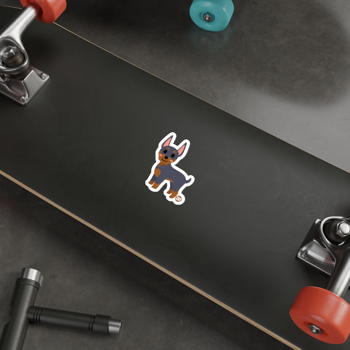 Cute Cartoon Dog Sticker for Skateboard or Laptop Product